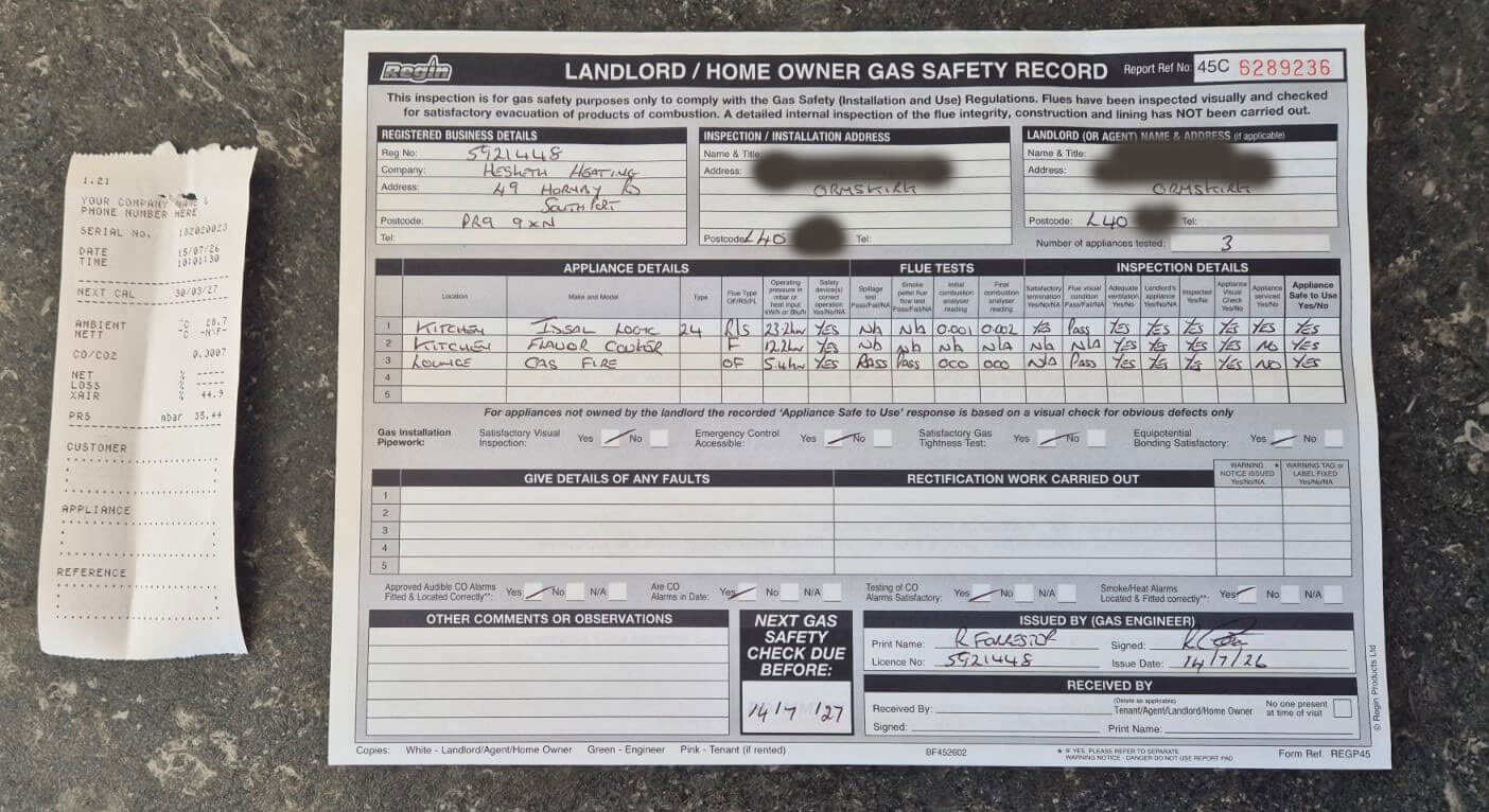 Landlord-Owner-gas-safety-certificate